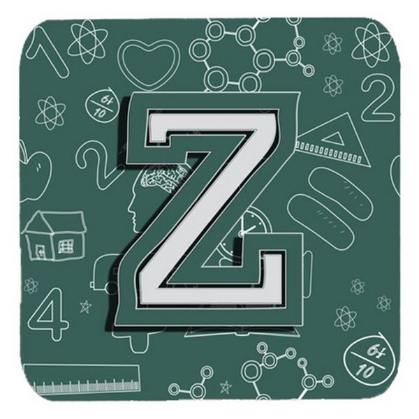 Carolines Treasures Letter Z Back To School Initial Foam Coasters- Set of 4 CJ2010-ZFC